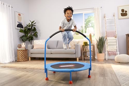 Little Tikes Kindertrampolin – 90 cm Indoor-Trampolin mit Haltegriff